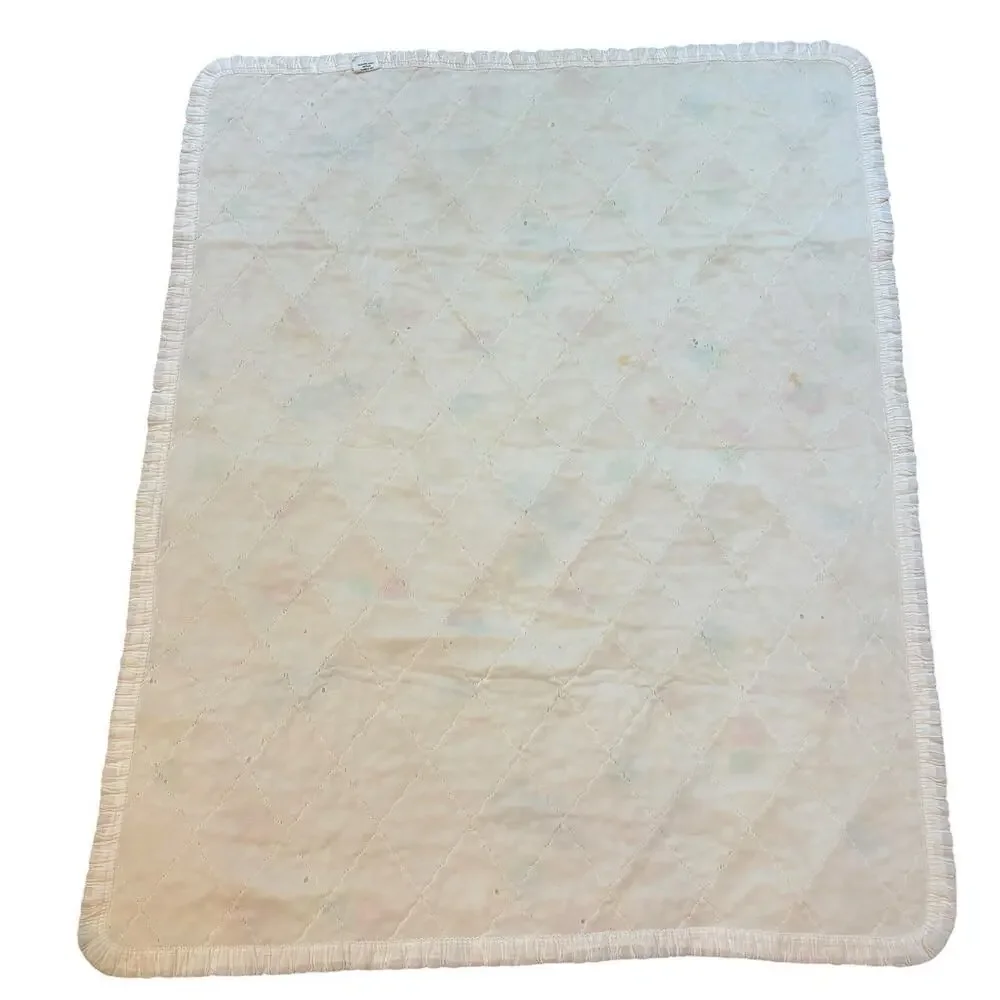 Vintage Winnie the Pooh Quilted Baby Blanket Sears ROI Eeyore Heffalump 35x44*